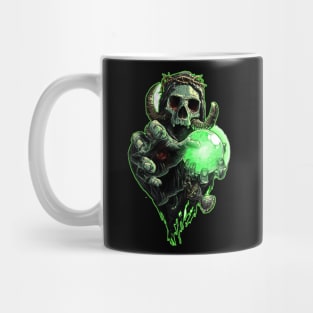 Green Graffiti Skull Mug